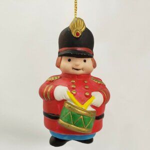 Christmas Ornament Soldier Lot Drummer PalaceGuard Ceramic Windchime Russ Berrie